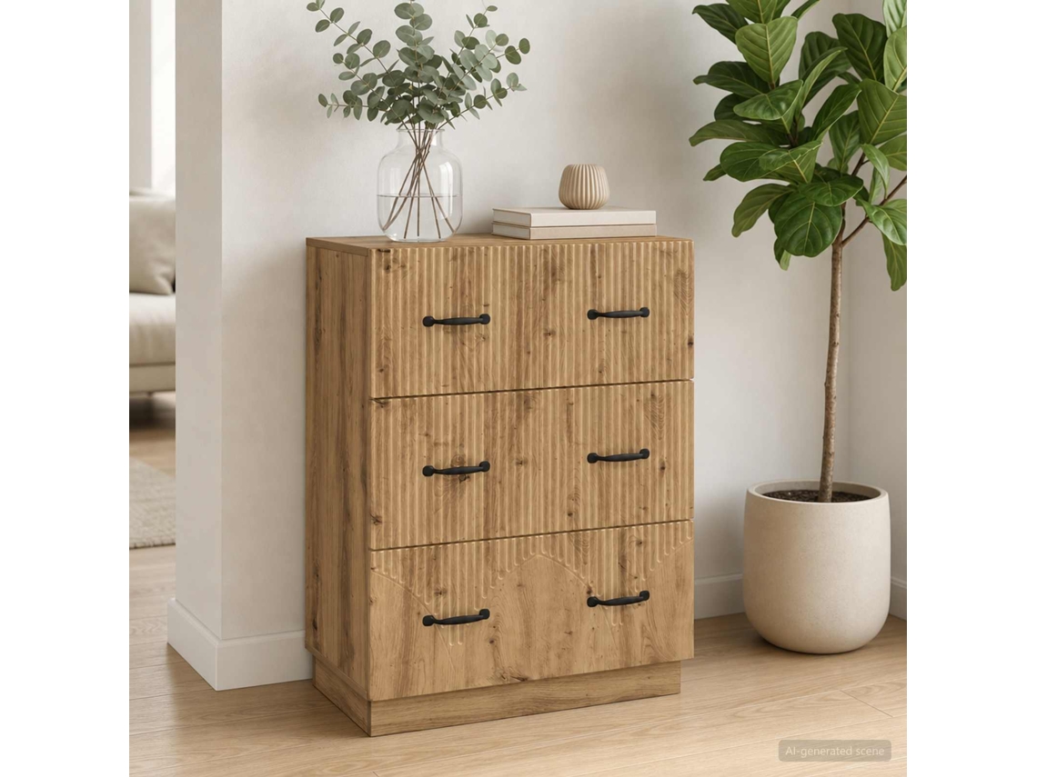 Vidaxl Gabinete De Gavetas 66 X 34,5 X 87 Cm Derivados De Madeira
