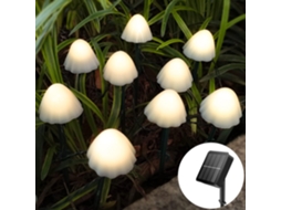 Grinalda De Lâmpadas Solares 5m 20 Led 8 Modos Branco Quente Para Jardim