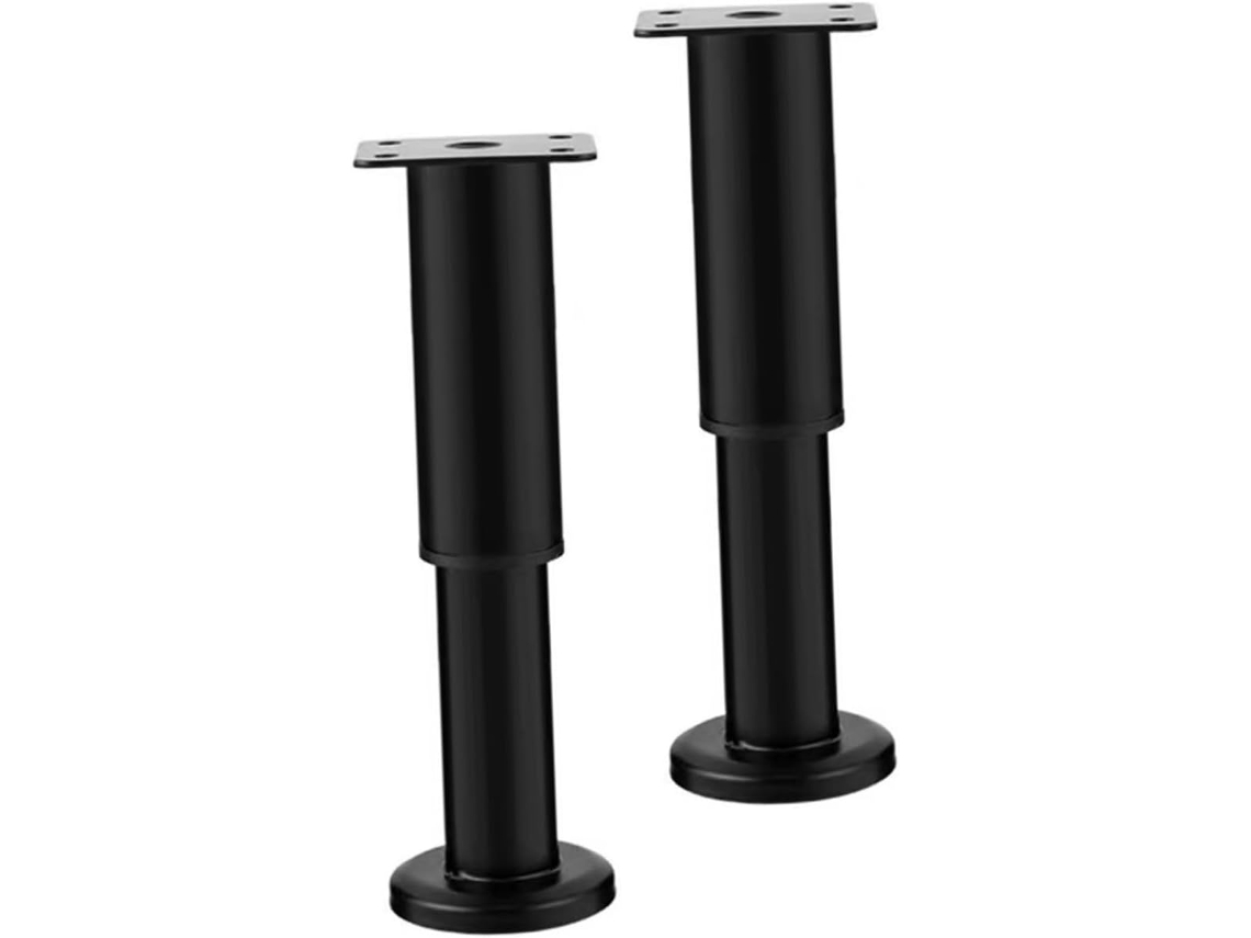 Conjunto De 2 Pés Móveis Ajustáveis E Resistentes Para Sofá, Armário, Cama E Mesa Com Acabamento Liso