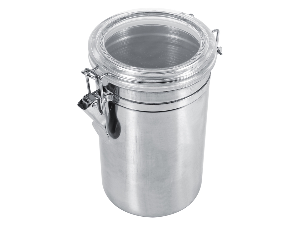 Recipiente de aço inox para armazenamento de cozinha, açúcar, chá, café, grãos gg S/MARCA