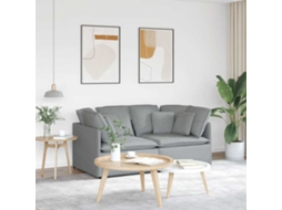 Vidaxl Sofá Modular Com Almofadas Tecido Cinzento-claro