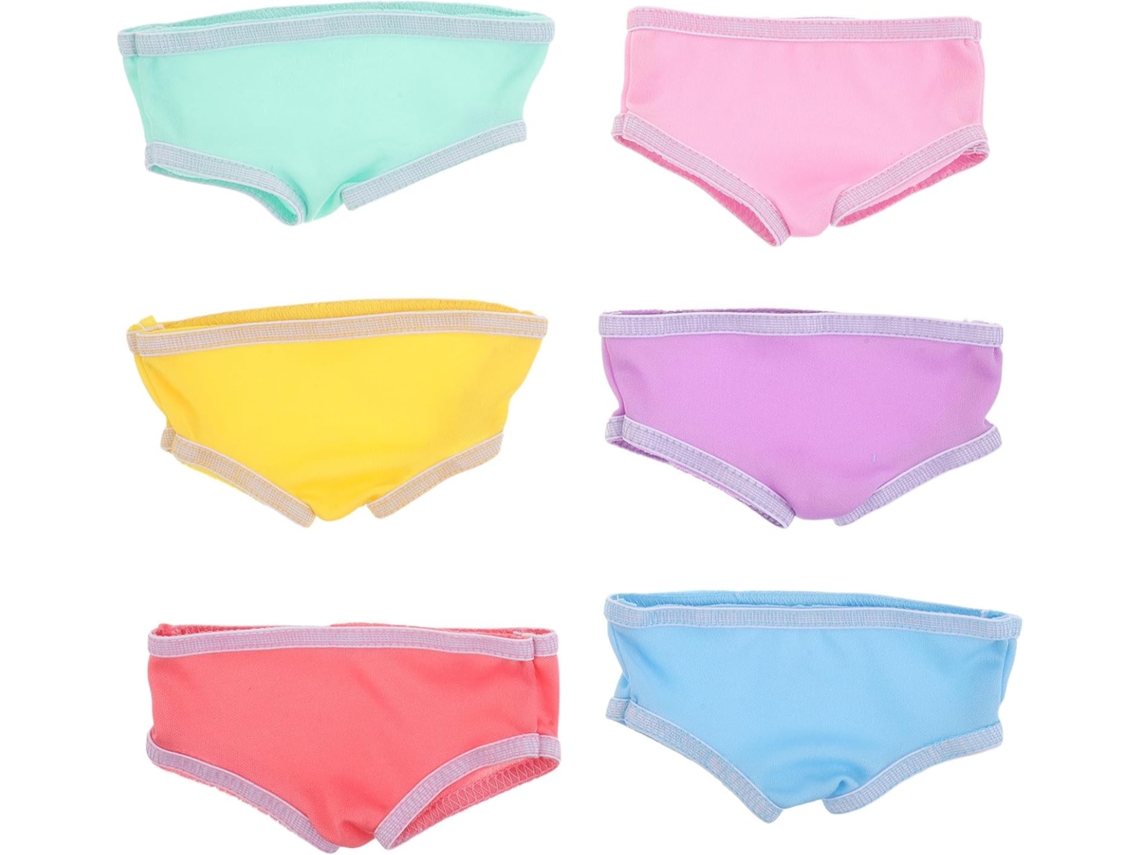 Conjunto De Roupa Íntima Para Boneca De 45 Cm (18 Polegadas), 6 Peças, Tecido Lavável, Para Brincar De Vestir.