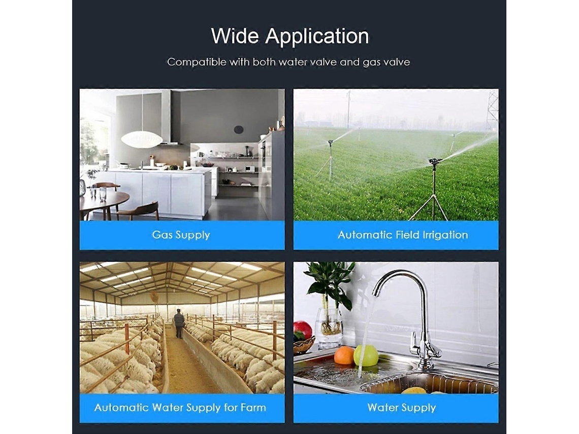 Válvula De Água Inteligente Wifi Dn15, Função Timer, Compatível Com Alexa E Google Home