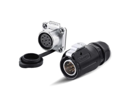 Conector Circular Industrial Impermeável Ip67 para Energia Solar Dc de 2 12 Pinos Macho/hembra Lp20 20a 500v 9 S/MARCA