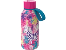 Garrafa Térmica 330ml Modelo Solid Kids Com Alça E Estampa De Zebra
