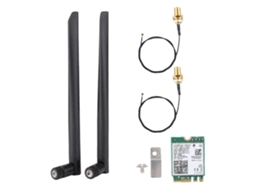Cartão De Rede Dual Banda Bluetooth 5.0 Intel 9260ngw Com Antenas E Cabos Luz Dourada