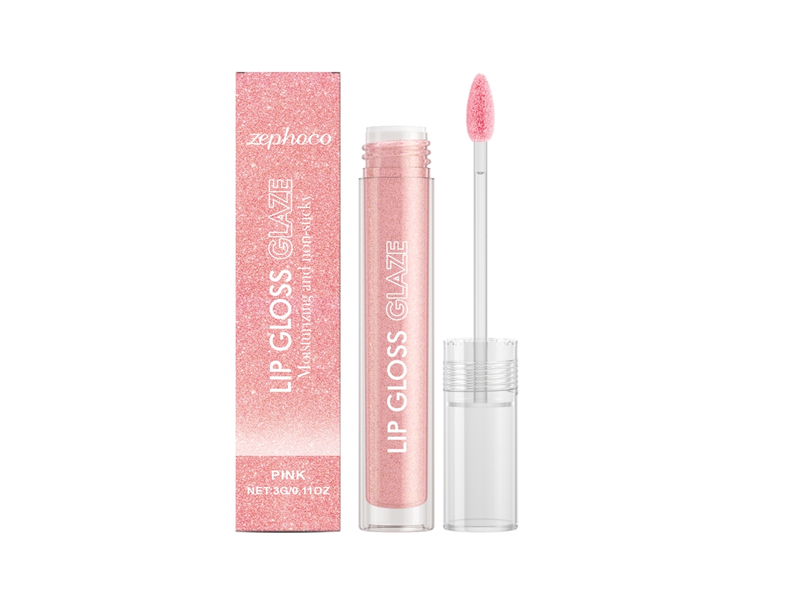 Brilho Labial Rosa Hidratante Com Alto Brilho