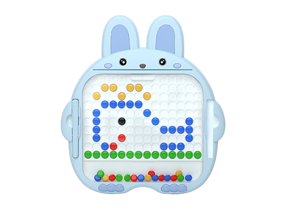 Mali placa de Desenho Magnética com Pontos Forma Coelho Brinquedo Educativo Infantil Azul XL