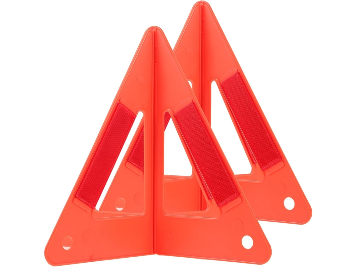 Kit De Segurança Com Triângulo De Sinalização Refletivo Para Carro (2 Peças)
