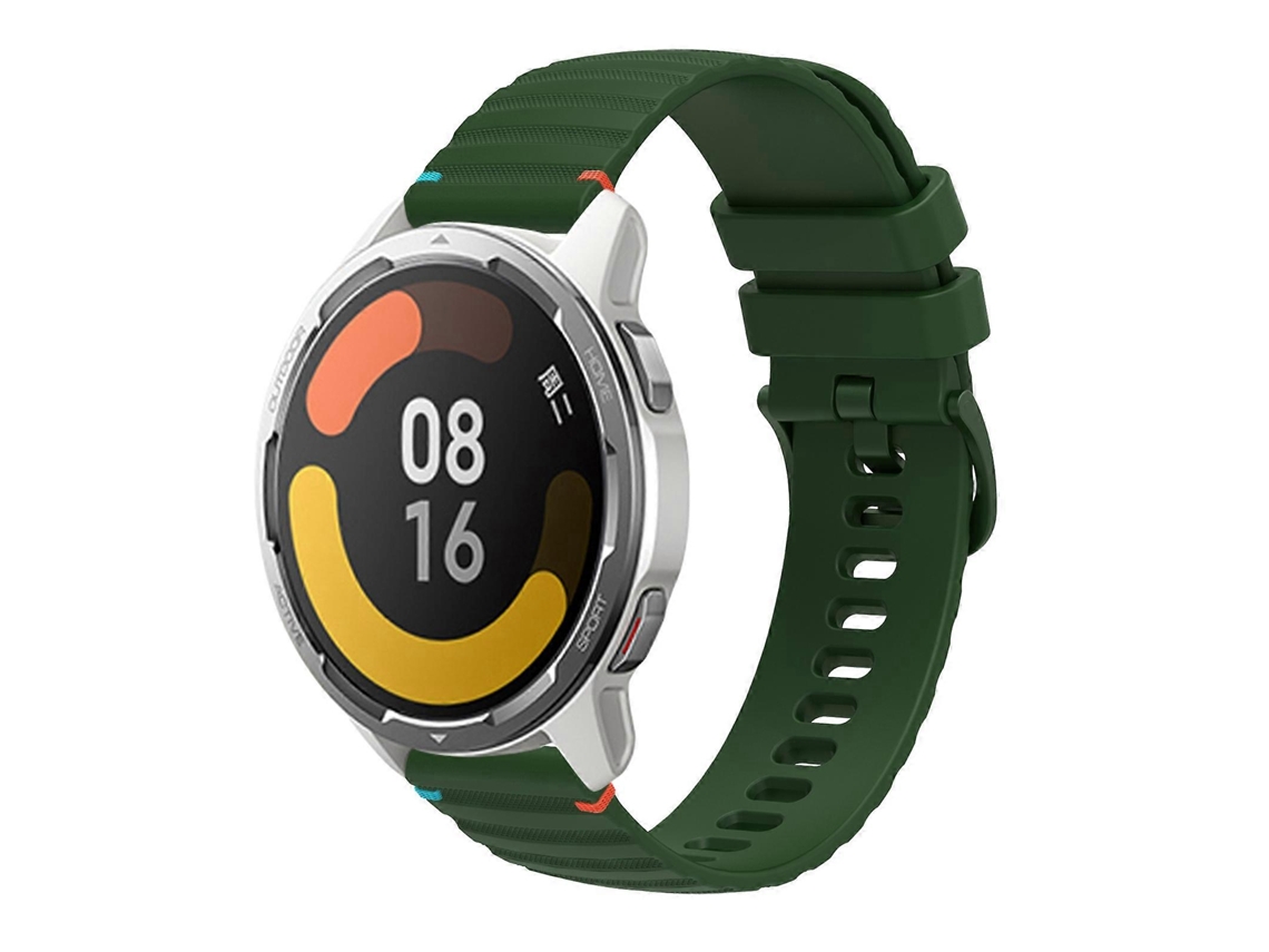 Pulseira De Silicone De 22 Mm Com Costura Ondulada Em Pontos.
