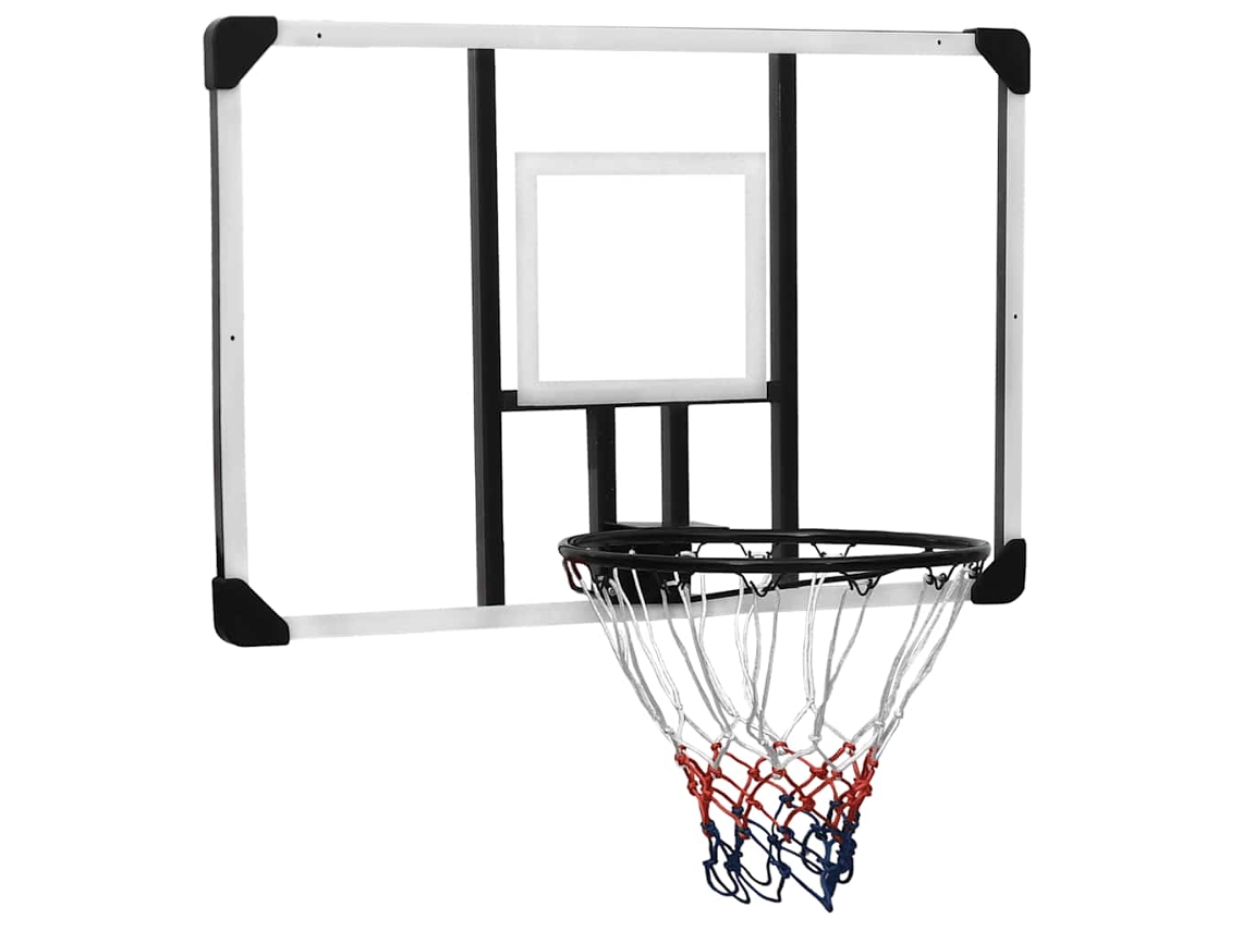Vidaxl Tabela De Basquetebol 106x69x3 Cm Policarbonato Transparente