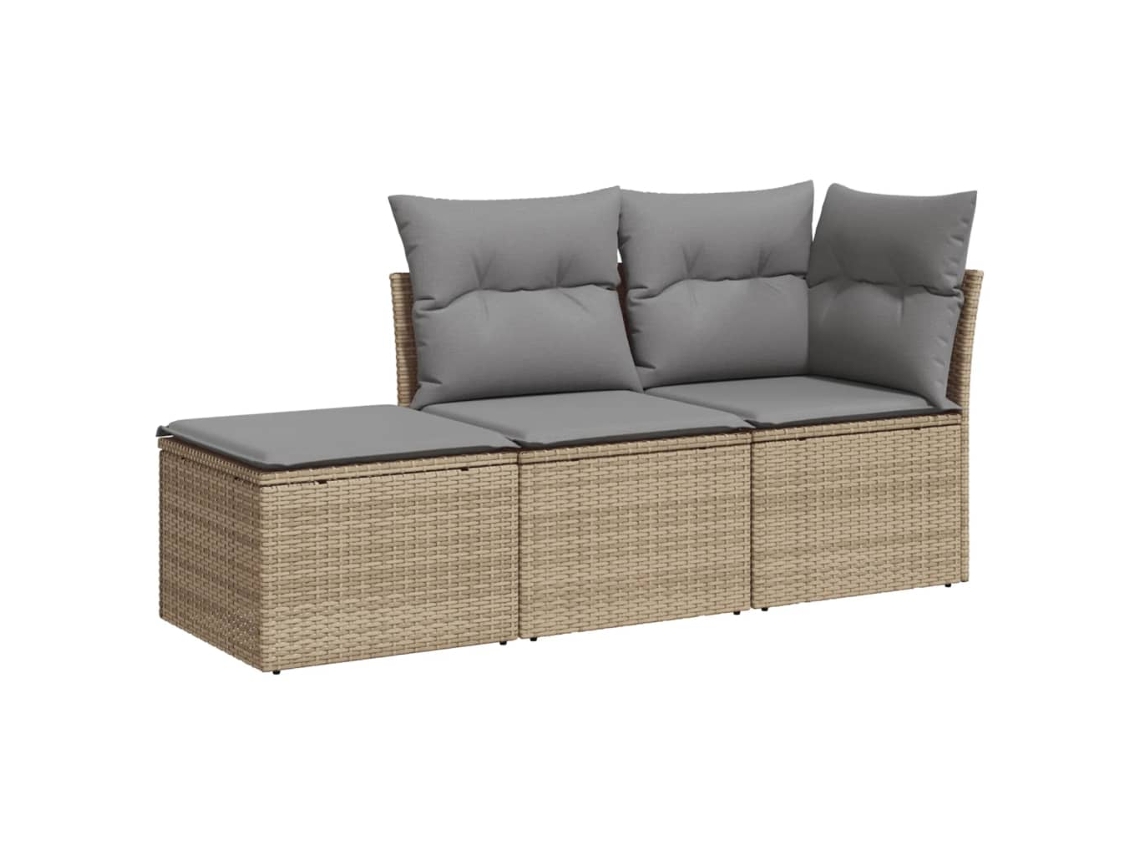 Garden Sofa Set, Garden Sofa Sets Vidaxl Bege Rattan / Vime (n/a)