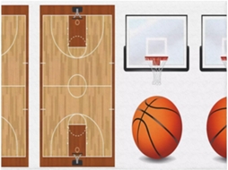 Colcha de Flanela com Estampa Quadra Basquete Macia e Quente Ideal para Sofá Quarto 101 6 X 76 2 Cm, Macio, Qu
