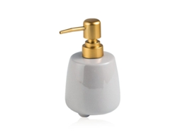 2026-dispensador De Jabón Cerámico Linjou Com Bomba Para Jabón Líquido E Champú (cinza)