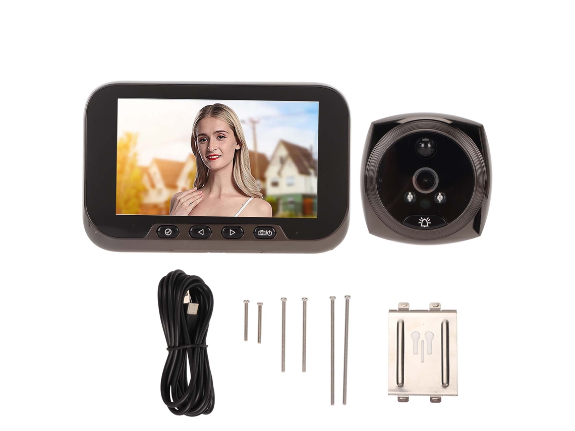 Câmera Olho De Boi Inteligente 4.5" 1080p Visão Noturna
