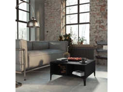Vidaxl Mesa De Centro 60x60x30 Cm Contraplacado Preto