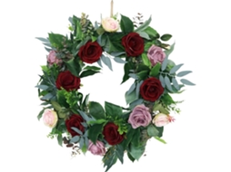 Guirlanda De Rosas Artificiais, Guirlanda De Verão Para Porta De Entrada, Janela Ou Parede, Decoraçã Gokoco