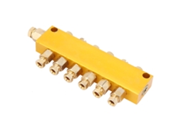 Bloque De Manifold De Válvula Distribuidor De Aceite Ajustable De Latón 6mm Entrada 4mm Salida (1 Entrada 6 Salidas)