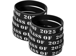 Nuobesty 25 pulseiras de silicone reutilizáveis, pulseiras decorativas com formatos variados, sólidas e macias, ideais para
