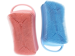 Escova De Banho Popetpop Silicone Macio, 2 Peças, Para Lavar E Massagear, Prática Para Meninos E Meninas Em Casa