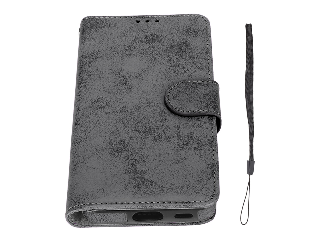 Aetheria capa Carteira para Samsung Galaxy S21 com Couro Pu Magnética Removível Anti choque Preta