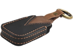 Capa De Couro Para Chave Remota Do Carro Isuzu D Max, Capa Protetora Preta Para Chave De 4 Botões, Material De Couro