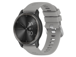 Bracelete de Smartwatch para Garmin Venu SQ 20mm de silicone de cor sólida com textura cruzada (cinza claro)