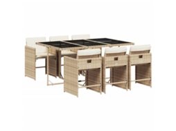 Garden Dining Set, Garden Dining Sets Vidaxl Bege Rattan / Vime (n/a)