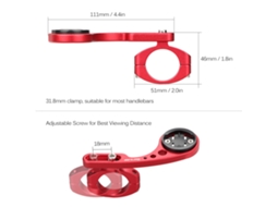 Suporte Extensor De Guidão Para Computador De Bicicleta Gub Com Suporte De Lanterna E Câmera Para Garmin Bryton Cateye