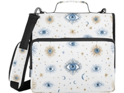 Organizador De Pastas Mystical Eye Com Alça Ombro, Vários Bolsos, 3, 8cm 1, 5 Polegadas, 3-fechos, Organizador De
