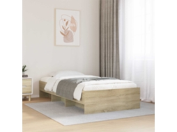 Vidaxl Estrutura Da Cama Com Prateleira Carvalho Sonoma 80 X 200 Cm