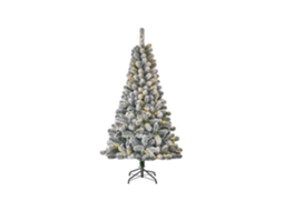 Árvore de Natal c/ 80 Leds Efeito de Neve 155cm
