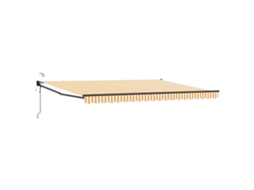 Maison Exclusive - Toldo Retrátil Elétrico Amarelo E Branco 4 × 3 M