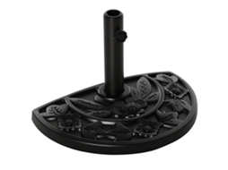 Base de Guarda sol. Semicircular. 9 Kg. Design Floral. Hdpe/cimento. para Postes de Guarda sol Ø35/38/48 Mm Ge