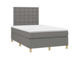 Cama Boxspring com Colchão 120x190 cm Tecido Cinzento Escuro MAISON EXCLUSIVE