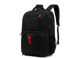 Mochila para Laptop Mochila Resistente À Água para Homens com Porta de Carregamento Usb Bolsas para Livros Duráveis Preta