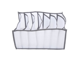Organizador De Roupas Com 7 Compartimentos, Grande Capacidade, Apilável, Sem Cheiro Para Armário Branco