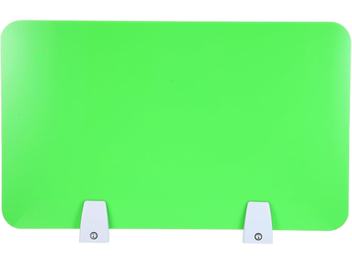 Divisória de mesa com Presilha, acrílico verde claro