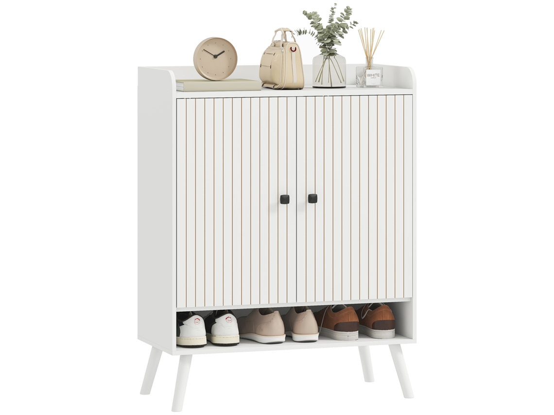 Sapateira Melamina de Madeira e Mdf Cor Branco 75x35x97 cm Homcom