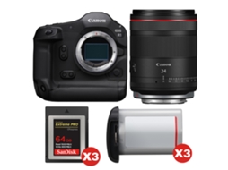 Eos R1 + Rf 24mm F/1.4 L Vcm + 3 Sandisk 64gb Extreme Pro Cfexpress Type B + 3 Canon Lp e19 + Ebook “20 Dicas para Fotos Que Impressionam” CANON