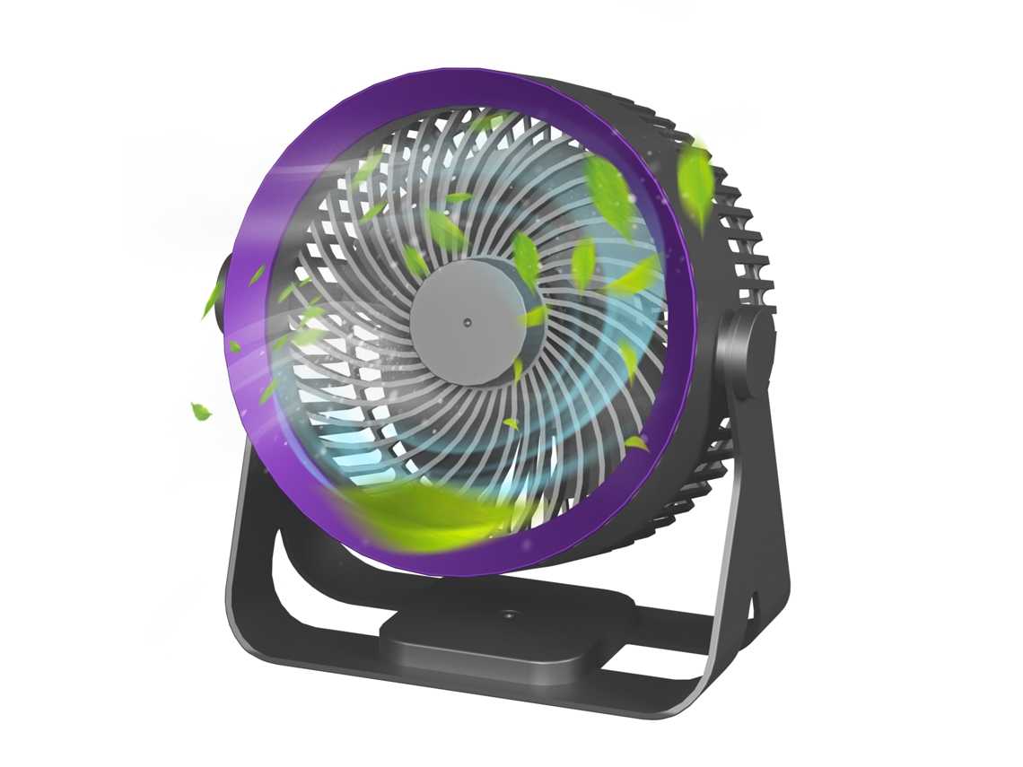Ventilador Mesa Sem Fio Silencioso Recarregável 3 Velocidades