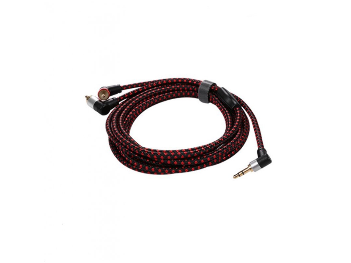 Cabo Auxiliar Macho de 2 Rca a 3,5 Mm 3,5 Conectores Rca Cabos de Áudio Fone de Ouvido Auxiliar Divisor para Iphone 2 Metros