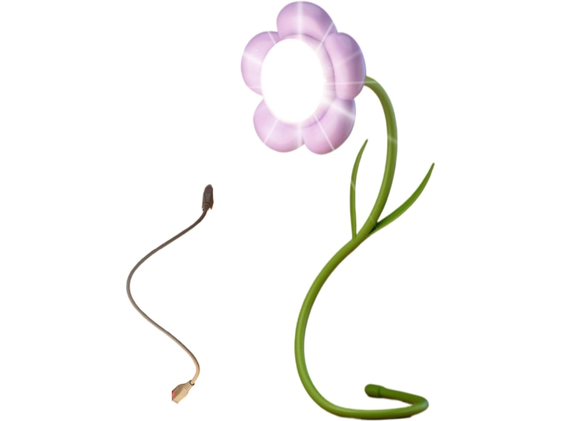 Luminária de mesa floral – LED, 3 temperaturas de cor