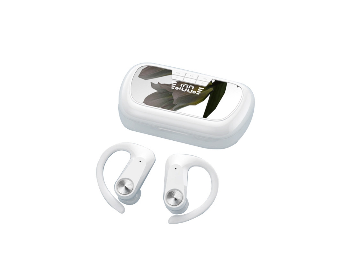 Auriculares Bluetooth True Wireless Sem Fio Verdadeiros com Mini Estojo de Carregamento e Microfone
