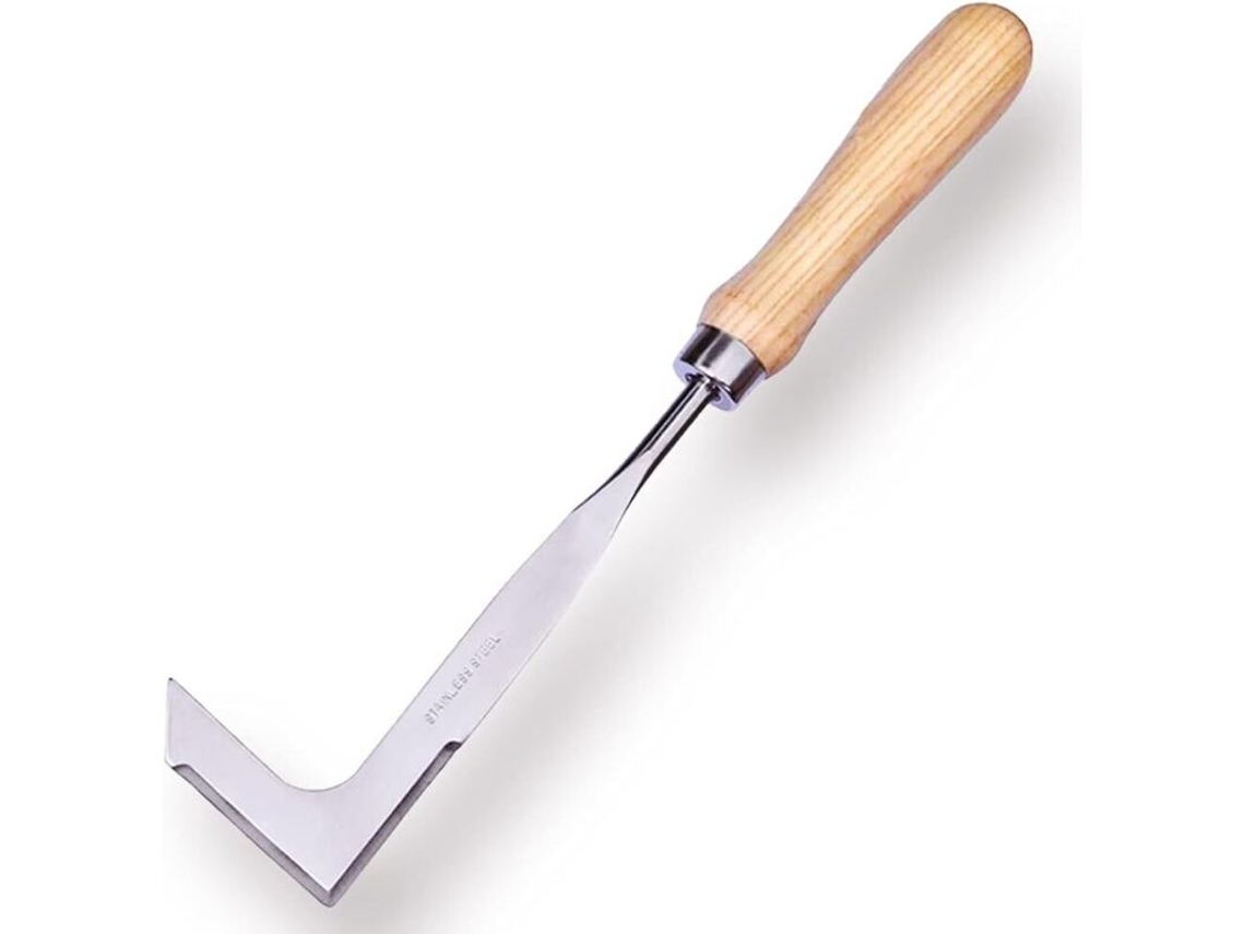 Removedor de Ervas Daninhas em Aço Inoxidável com Cabo, 32 Cm de Comprimento, 1 Unidade AQUAFORGE