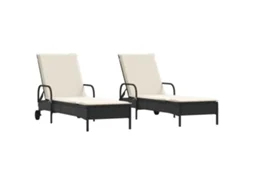 Sun Lounger, Sun Loungers Vidaxl Preto Rattan / Vime (n/a)