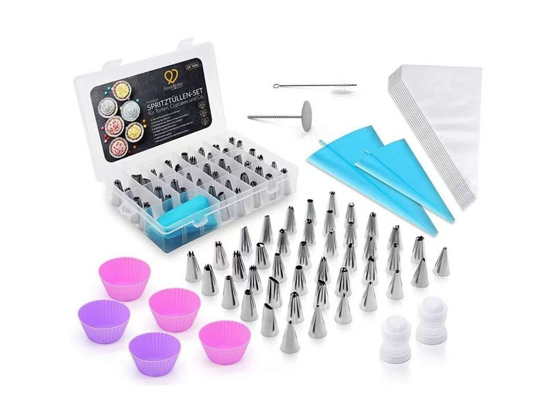 Elysve Kit Confeitaria 74 Pcs, Com Bicos De Confeitar