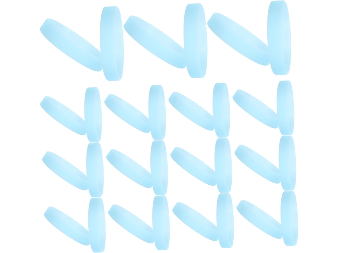 Conjunto De 40 Pulseiras Festa Masculinas Em Gelatina Na Cor Azul Celeste