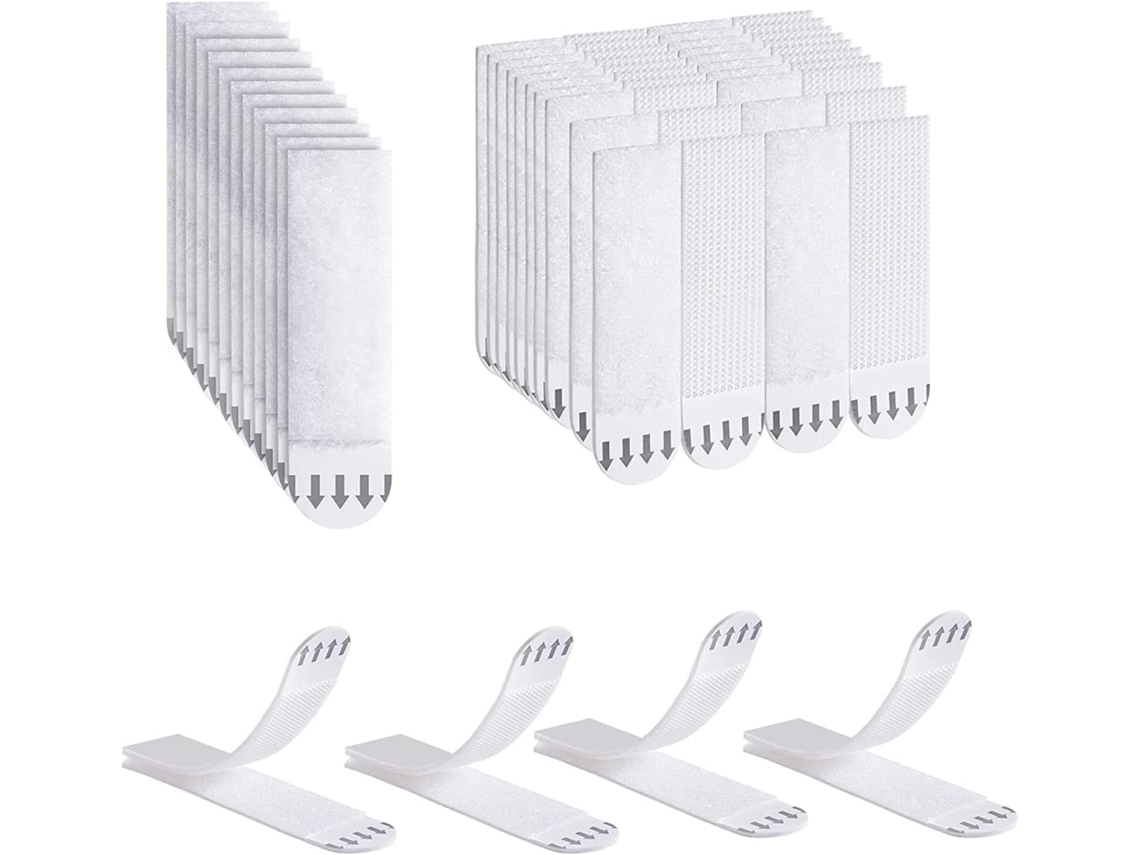 24 Tiras Adesivas Para Pendurar Quadros, Pequenas, De Velcro Dupla Face (46 Mm X 16 Mm), Fitas Removíveis Que Não Danificam A Par -aquaforge