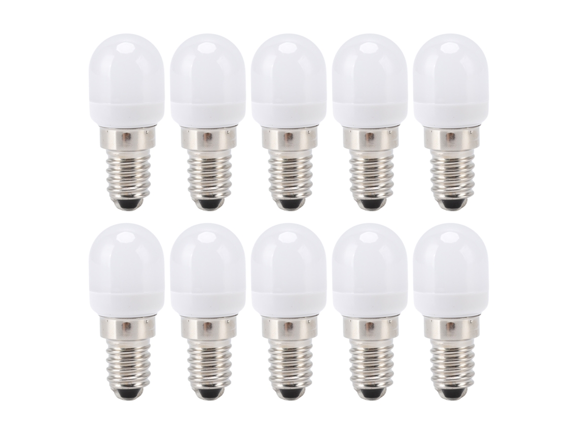 2026 10 Peças de Lâmpada Led E14 Aço Inoxidável 1,5w 220v para Lâmpadas de Candelabro, Teto, Armário, Parede e Mesa